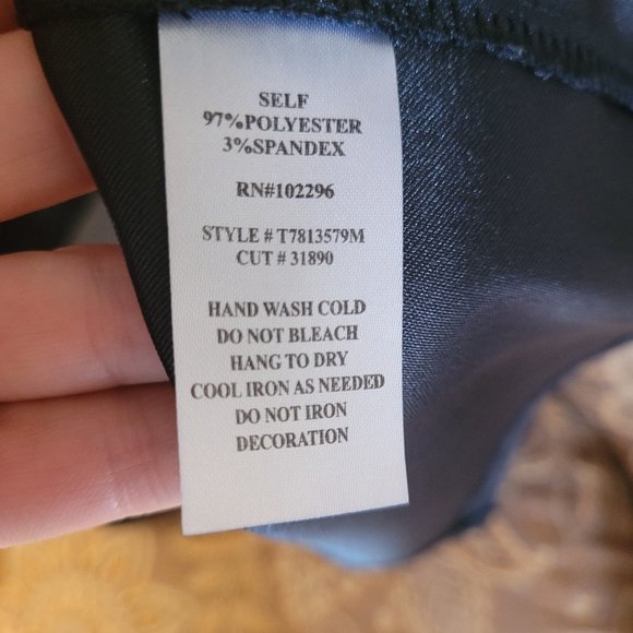 Black Sleeveless Cocktail Sheath Dress With Metal Stud Neck Detail, By Connected - Picture 9 of 9